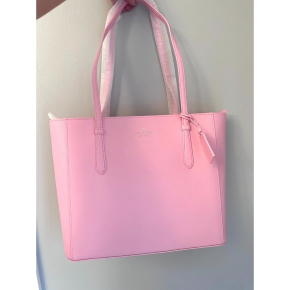 Kate Spade Schuyler Mitten Pink Tote Bag K7354 NWT $359 Leather Lined Pockets - Picture 5 of 14